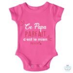 Body "Ce Papa Parfait C'est Le Mien" 8 BODY PAPA PARFAIT MIEN ROSE