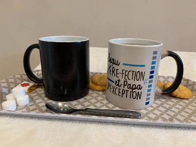 Mug Magique "beau Père-fection Et Papa D'exception"