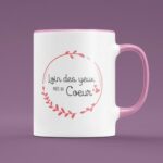 TASSE FACE 1 LOIN COEUR ROSE