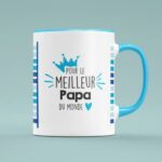 Mug "pour Le Meilleur Papa Du Monde" 9 TASSE MEILLEUR PAPA BLEU DEVANT