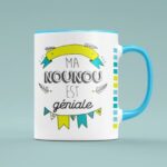 Mug "ma Nounou Est Géniale" 7 TASSE NOUNOU DECHIRE BLEU FACE