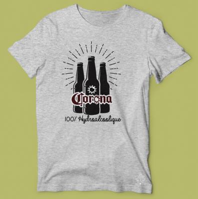 T-shirt  "corona 100% Hydro Alcoolique"
