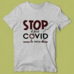 TSHIRT HOMME COVID GRIS CHINE