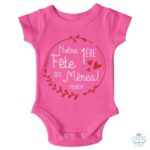 Body "Notre 1ere Fête Des Mères" 8 body 1ere fete rose