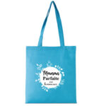 Tote-bag "maman Parfaite & Bordélique" 10 maman parfaite et bordelique bleu