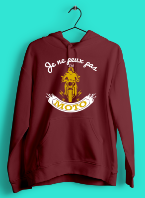 Sweat "je Ne Peux Pas J'ai Moto"