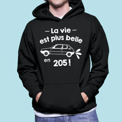 Sweat "La Vie Est Plus Belle En 205"