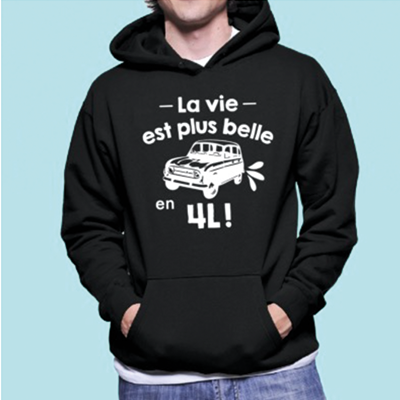 Sweat "La Vie Est Plus Belle En 4l"