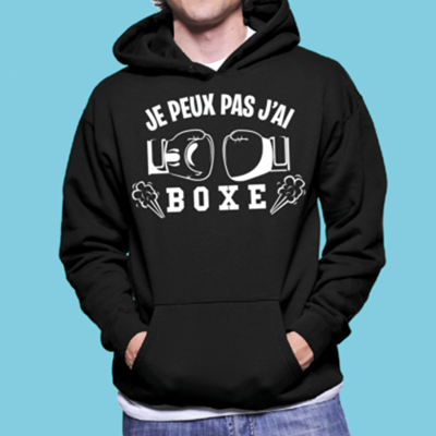 Sweat "je Peux Pas J'ai Boxe"