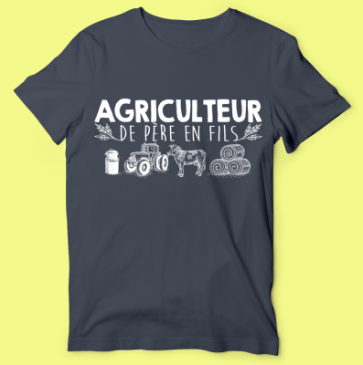 T-shirt "agriculteur De Père En Fils "