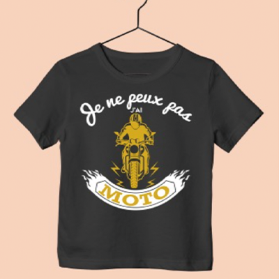 T-Shirt Enfant "je Peux Pas J'ai Moto"