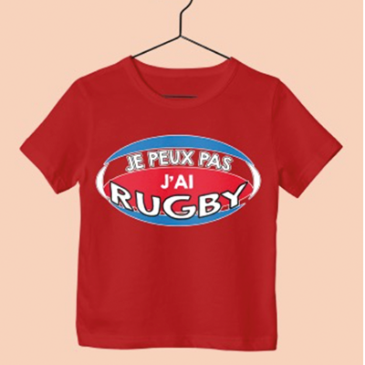 T-Shirt Enfant "je Peux Pas J'ai Rugby"