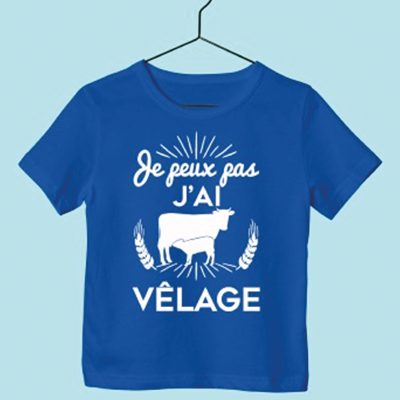 T-Shirt Enfant "Je Peux Pas J'ai Vêlage"