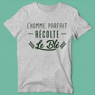 T-shirt "l'homme Parfait Récolte Le Blé"