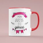 Mug "mon AVS Est Génial" 8 tasse avs rouge face