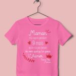 T-shirt "Maman M'a Appris" 8 tshirt 9mois rose