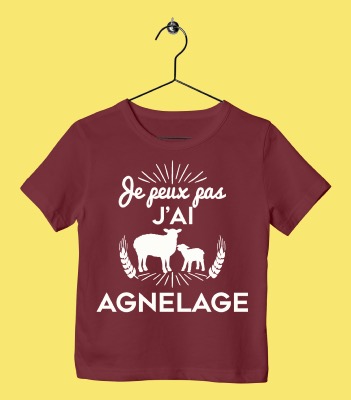 T-Shirt Enfant "Je Peux Pas J'ai Agnelage"
