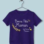 tshirt bonne fete violet