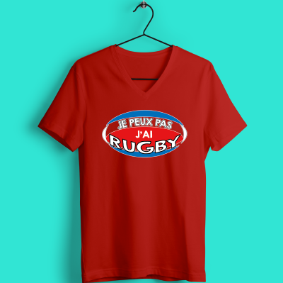 T-shirt "je Peux Pas J'ai Rugby"