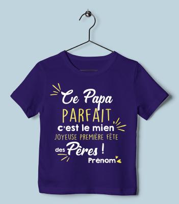 T-shirt "ce Papa Parfait C'est Le Mien Joyeuse"
