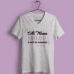 T-shirt "cette Mamie Parfaite C'est La Mienne" 8 tshirt mamie parfaite mienne gris chine