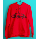 Sweat Femme "Je Peux Pas J'ai Shopping" 8 HOODIES FEMME SHOPPING ROUGE