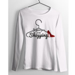 T-shirt Manches Longues "Je peux pas j'ai Shopping" 8 MANCHE LONGUE SHOPPING BLANC