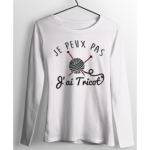 MANCHE LONGUE TRICOT BLANC