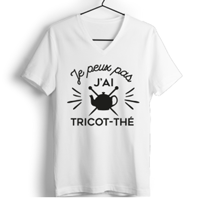T-shirt "Je Peux Pas J Ai Tricot"
