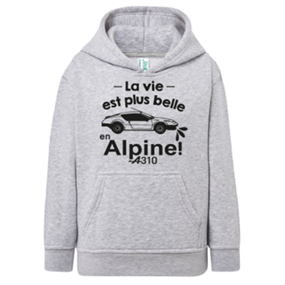 Sweat Enfant "La Vie Est Plus Belle En Alpine"