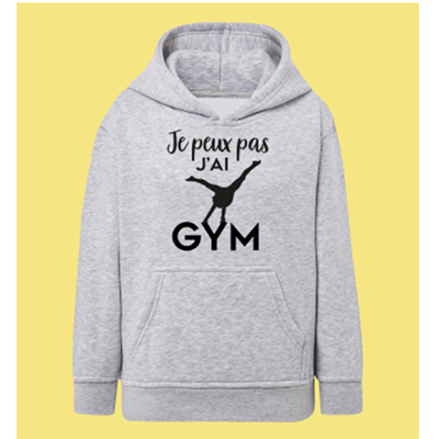 Sweat Enfant "Je Peux Pas J'ai Gym"(poutre)