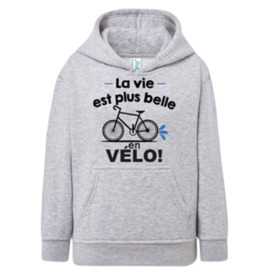 Sweat Enfant "La Vie Est Plus Belle En Vélo"