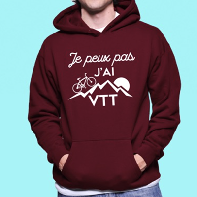 Sweat "je Peux Pas J'ai Vtt"