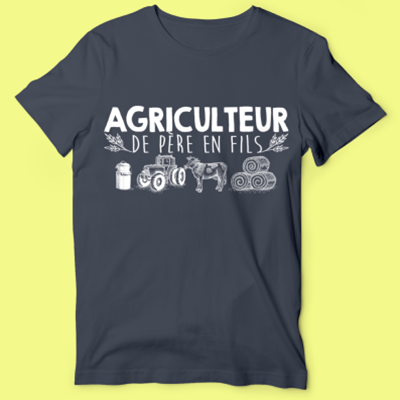 T-Shirt Enfant "agriculteur De Père En Fils"