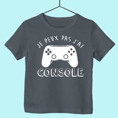 T-Shirt Enfant "Je Peux Pas J'ai Console"