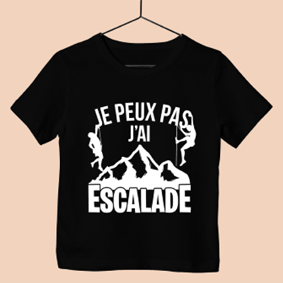 T-Shirt Enfant "je Peux Pas J'ai Escalade"