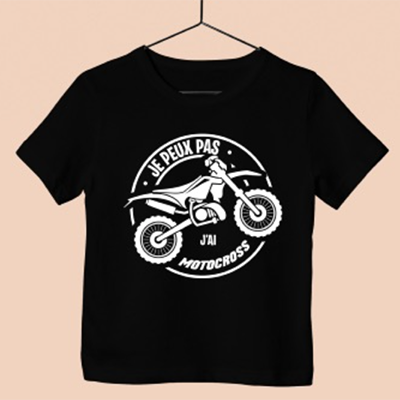 T-Shirt Enfant "je Peux Pas J'ai Motocross"