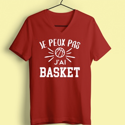 T-shirt "je Peux Pas J'ai Basket"