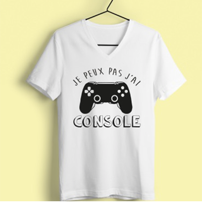 T-shirt "je Peux Pas J'ai Console"