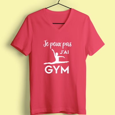 T-shirt "je Peux Pas J'ai Gym"(grand Écart)