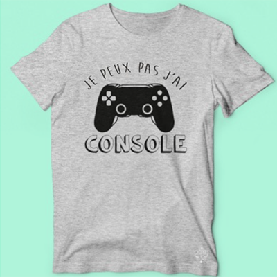 T-shirt "je Peux Pas J'ai Console"