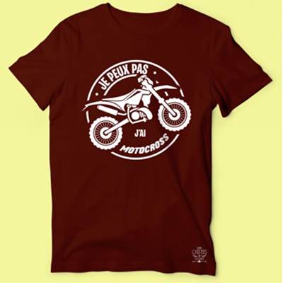 T-shirt "je Peux Pas J'ai Motocross"