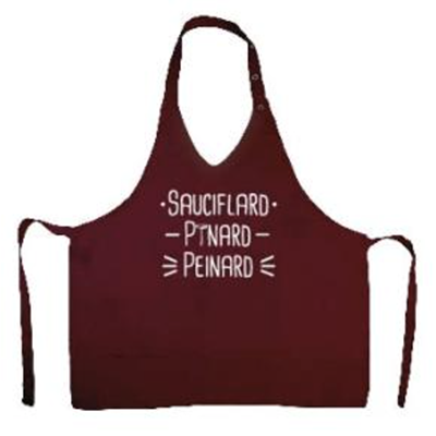 Tablier "sauciflard Pinard Peinard"