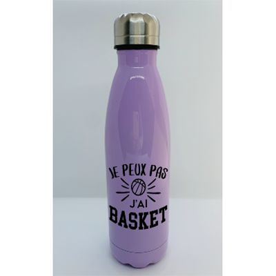 Bouteille Isotherme "je Peux Pas J'ai Basket"