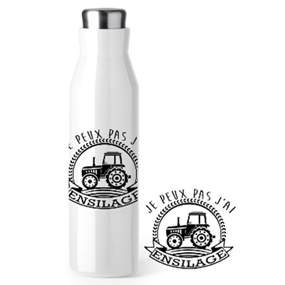 Bouteille Isotherme "je Peux Pas J'ai Ensilage"