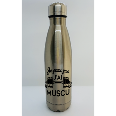 Bouteille Isotherme "je Peux Pas J'ai Muscu"