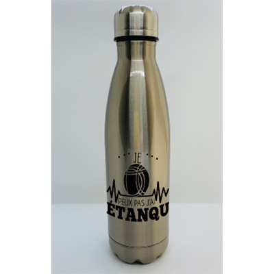 Bouteille Isotherme "je Peux Pas J'ai Pétanque"