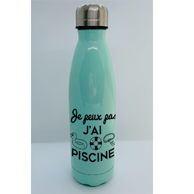 Bouteille Isotherme "je Peux Pas J'ai Piscine"