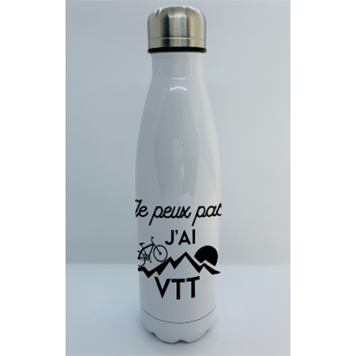 Bouteille Isotherme "je Peux Pas J'ai Vtt"