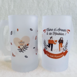 Chope À Bière "les Hot-marnais" En Verre 7 chope a biere les hot marnais verre